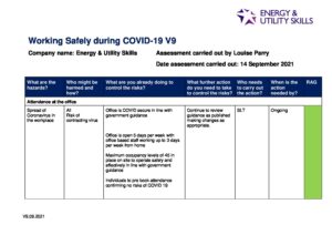 Risk Assessment COVID-19 v9. 14.09.2021
