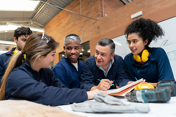 Group of apprentices